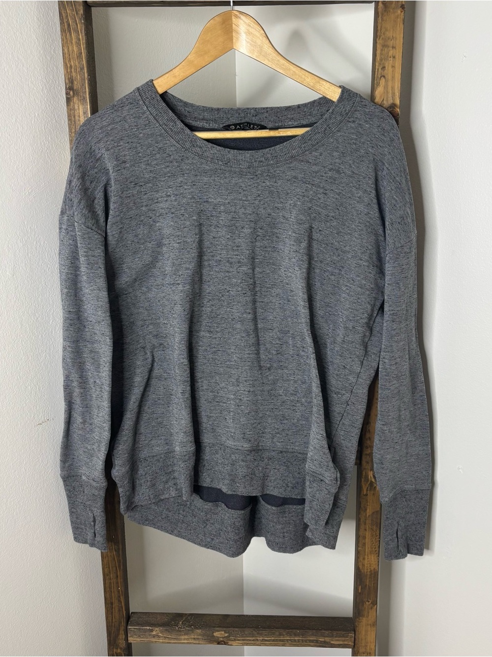 Athleta Heather Gray Pullover Sweatshirt Size M